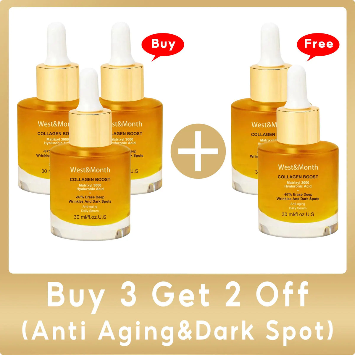 West Month Collagen Firming Face Serum – Anti-Aging 30ml Anti-Aging Face Serum SWANS Buy 3 Get 2 Off