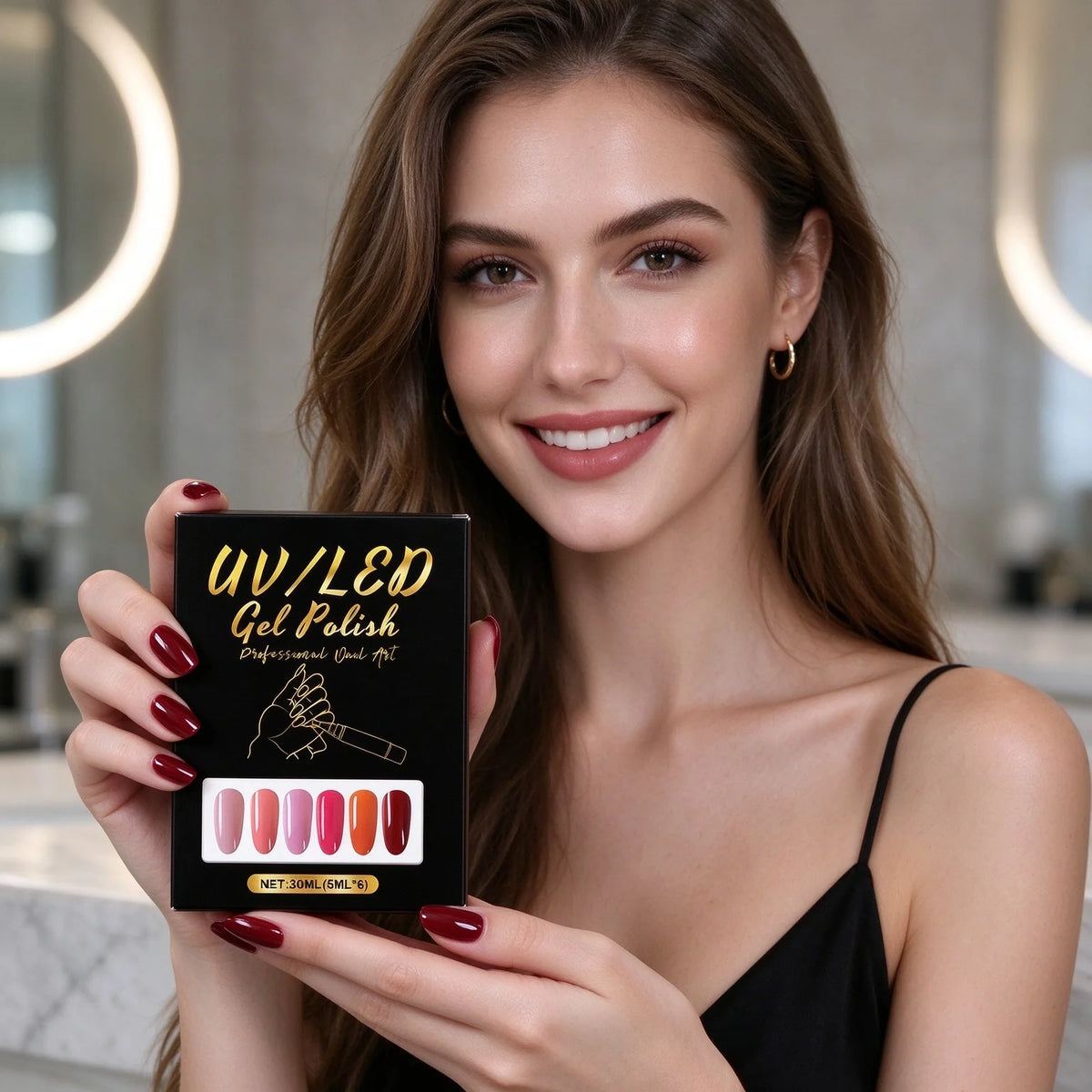 One-Step Gel Nail Polish Pen Set – 6 Colors UV LED Gel Gel Nail Polish Pen SWANS
