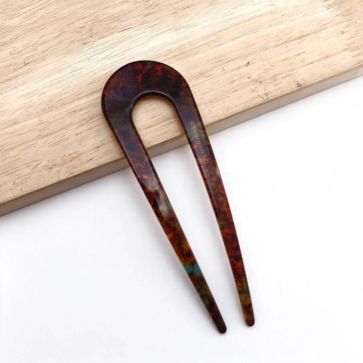 SWANS French U-Shaped Hair Fork – Retro Bun Pin for Thick Hair Hair Fork Pin SWANS 1 pc Stone Blue