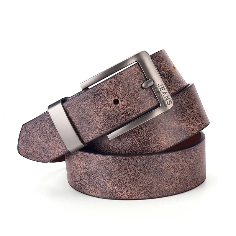 Men's PU Leather Belt Metal Pin Buckle – Casual & Business Men's Leather Belt SWANS