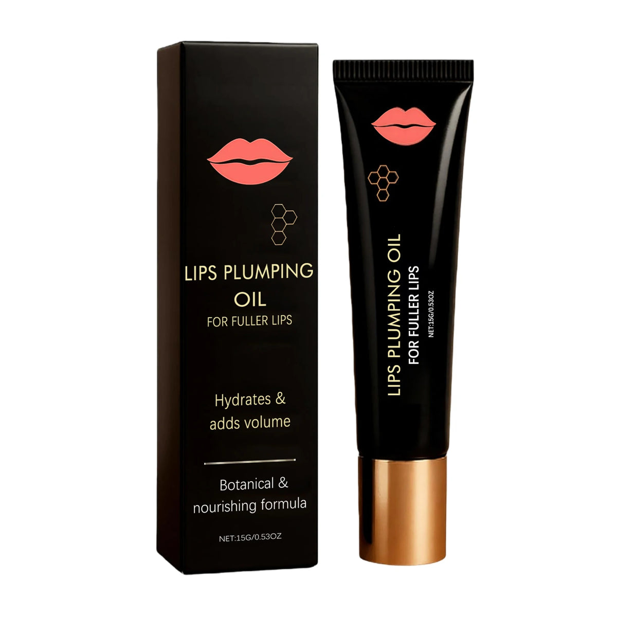 Plumping Lip Oil – Volumizing Glow & Hydrating Lip Balm Lip Glow Oil SWANS 15g Boxed