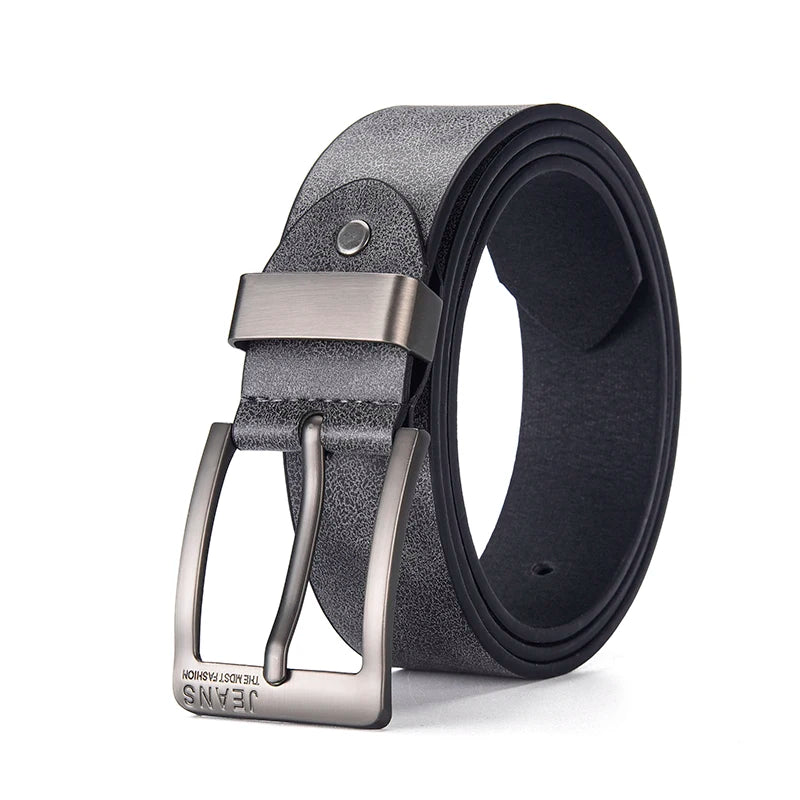 Men's PU Leather Belt Metal Pin Buckle – Casual & Business Men's Leather Belt SWANS