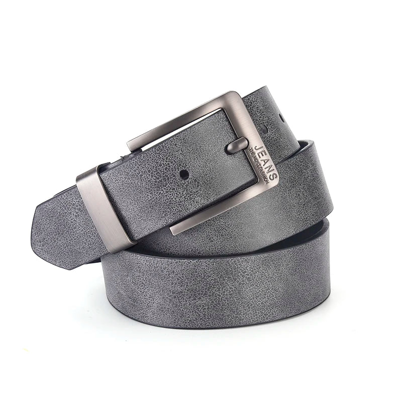 Men's PU Leather Belt Metal Pin Buckle – Casual & Business Men's Leather Belt SWANS