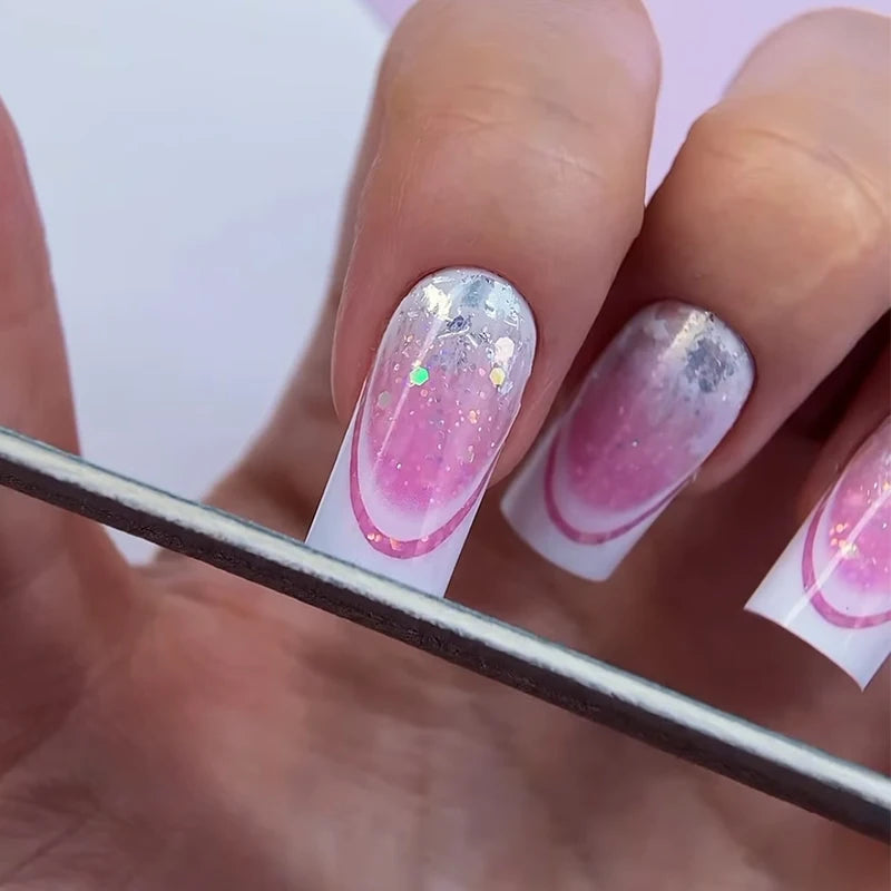 Neon French Line Nail Stickers – Gradient Stripe Nail Art Decals Nail Art Stickers SWANS