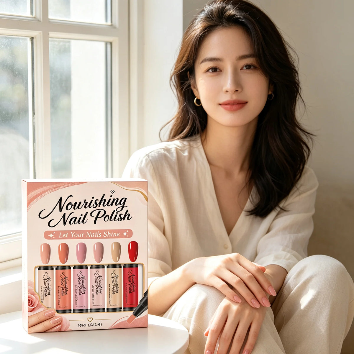 SWANS 6-Color Jelly Nail Polish Pen Kit – Quick Dry, No UV Nail Polish Kit SWANS