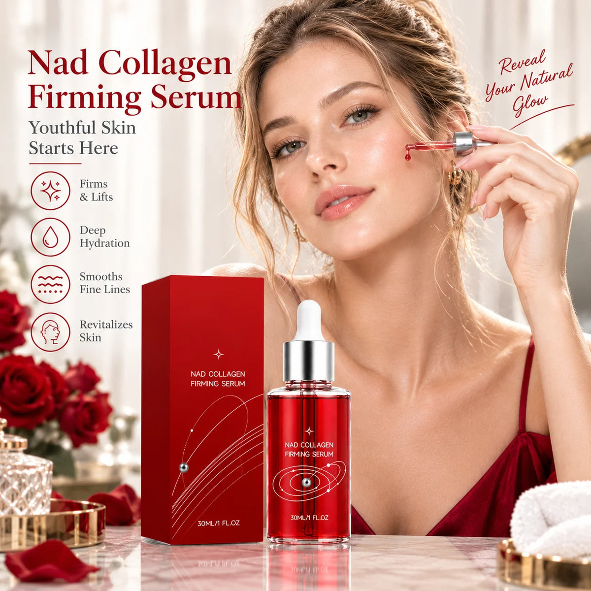 NAD Collagen Firming Serum – Hydrating Anti-Aging Facial Facial Serum SWANS