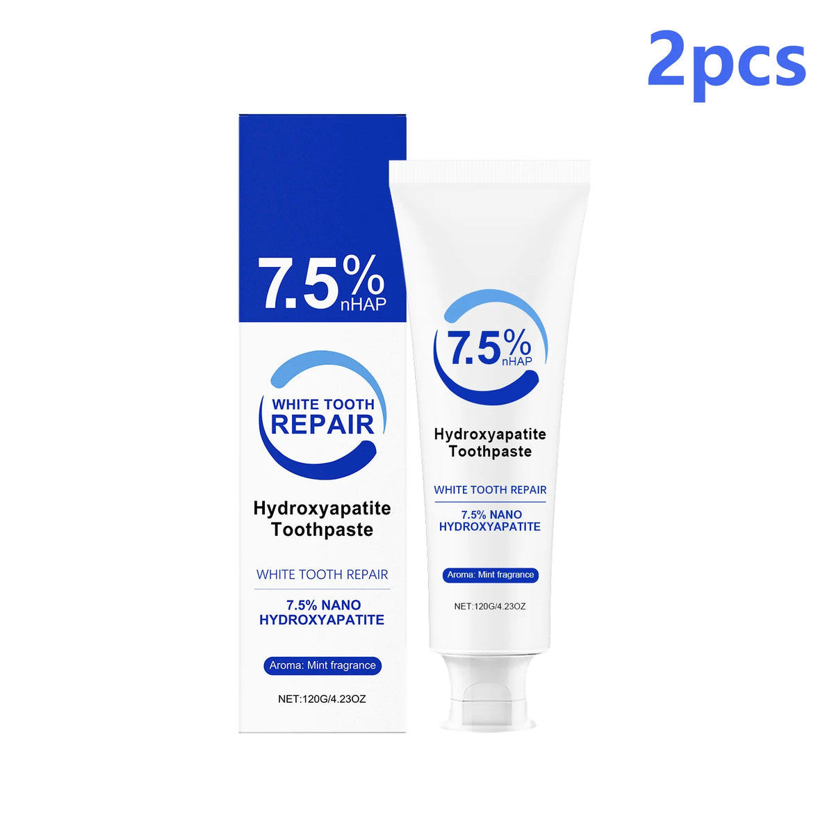 SWANS Nano Hydroxyapatite Whitening Toothpaste Mint 120g Whitening Toothpaste SWANS 2pcs