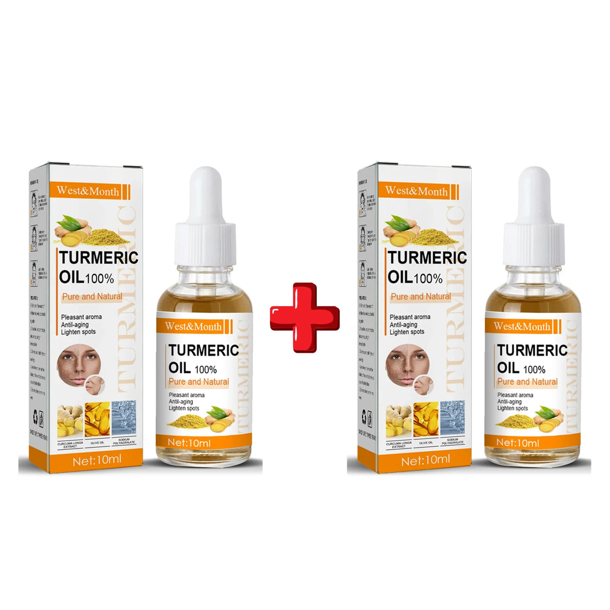 WEST MONTH Turmeric Facial Serum Oil – Brighten & Firm Skin Facial Serum Oil SWANS 20ml boxed China Mainland