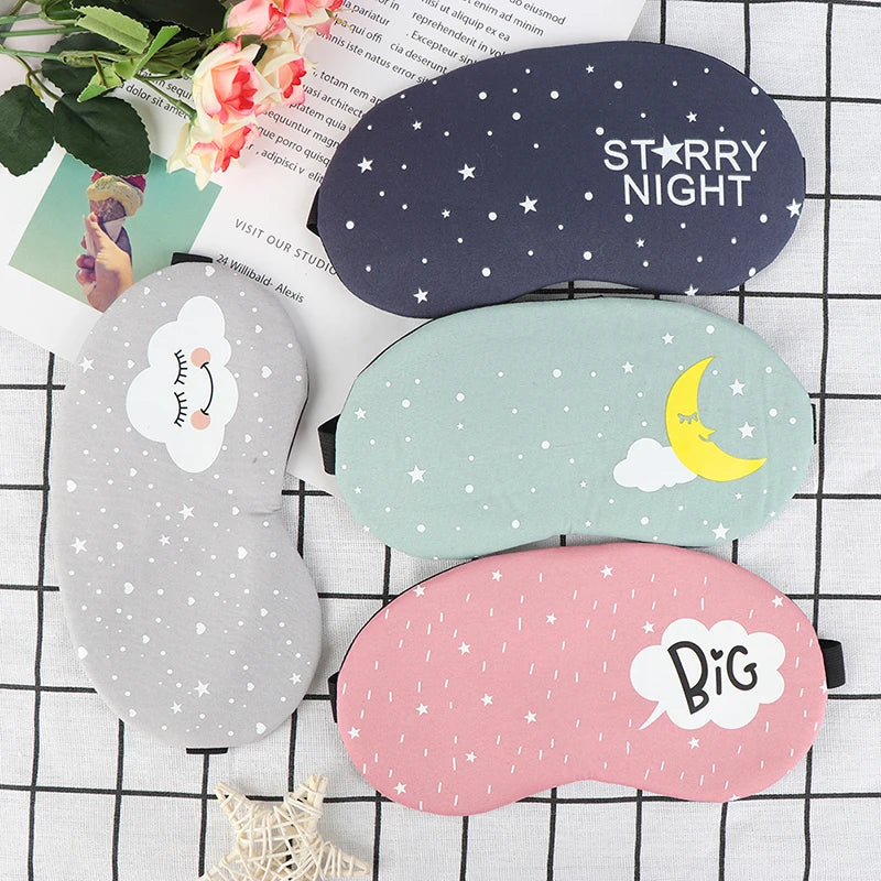 Cartoon Sleep Mask – Light Blocking Eye Cover for Travel Sleep Eye Mask SWANS