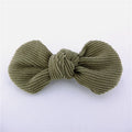 2-Pack Girls Corduroy Hair Bow Alligator Clips – 3" Barrettes Kids Hair Barrettes SWANS C-563