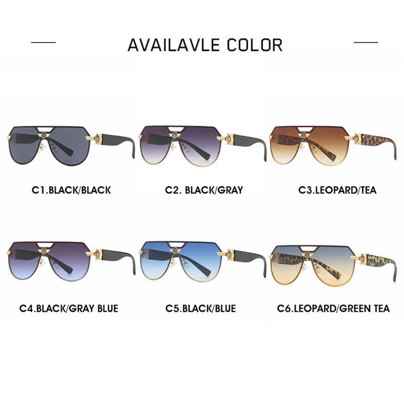 TOYEARN Rimless Pilot Sunglasses UV400 Gradient Lens Unisex Pilot Sunglasses SWANS