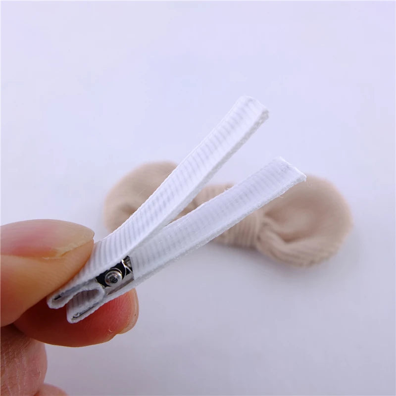 2-Pack Girls Corduroy Hair Bow Alligator Clips – 3" Barrettes Kids Hair Barrettes SWANS
