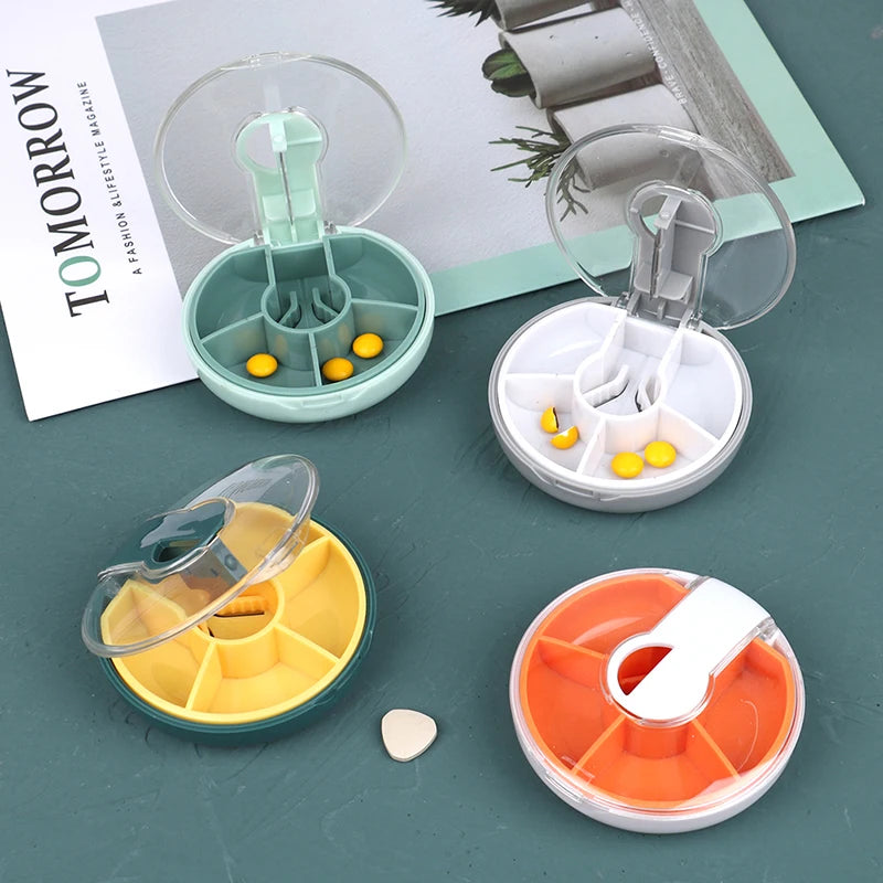Portable Mini Pill Cutter Splitter with Storage Case Pill Cutter Organizer SWANS