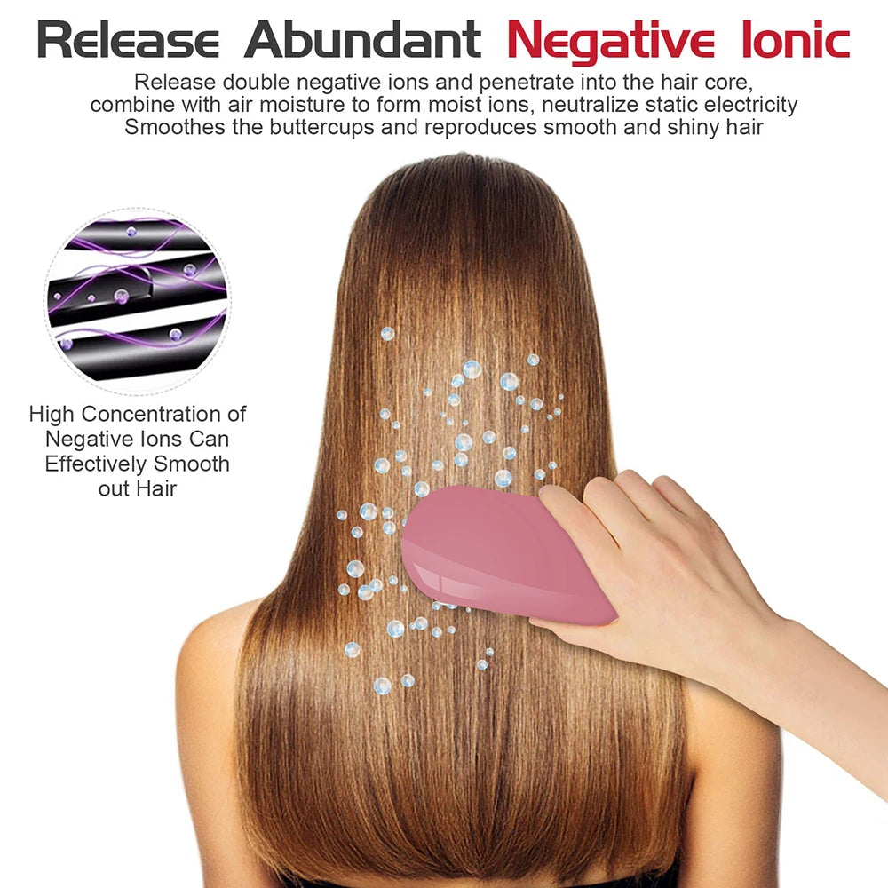 YIBER Ionic Hairbrush – Negative Ion & Scalp Massager Ionic Hair Brush SWANS