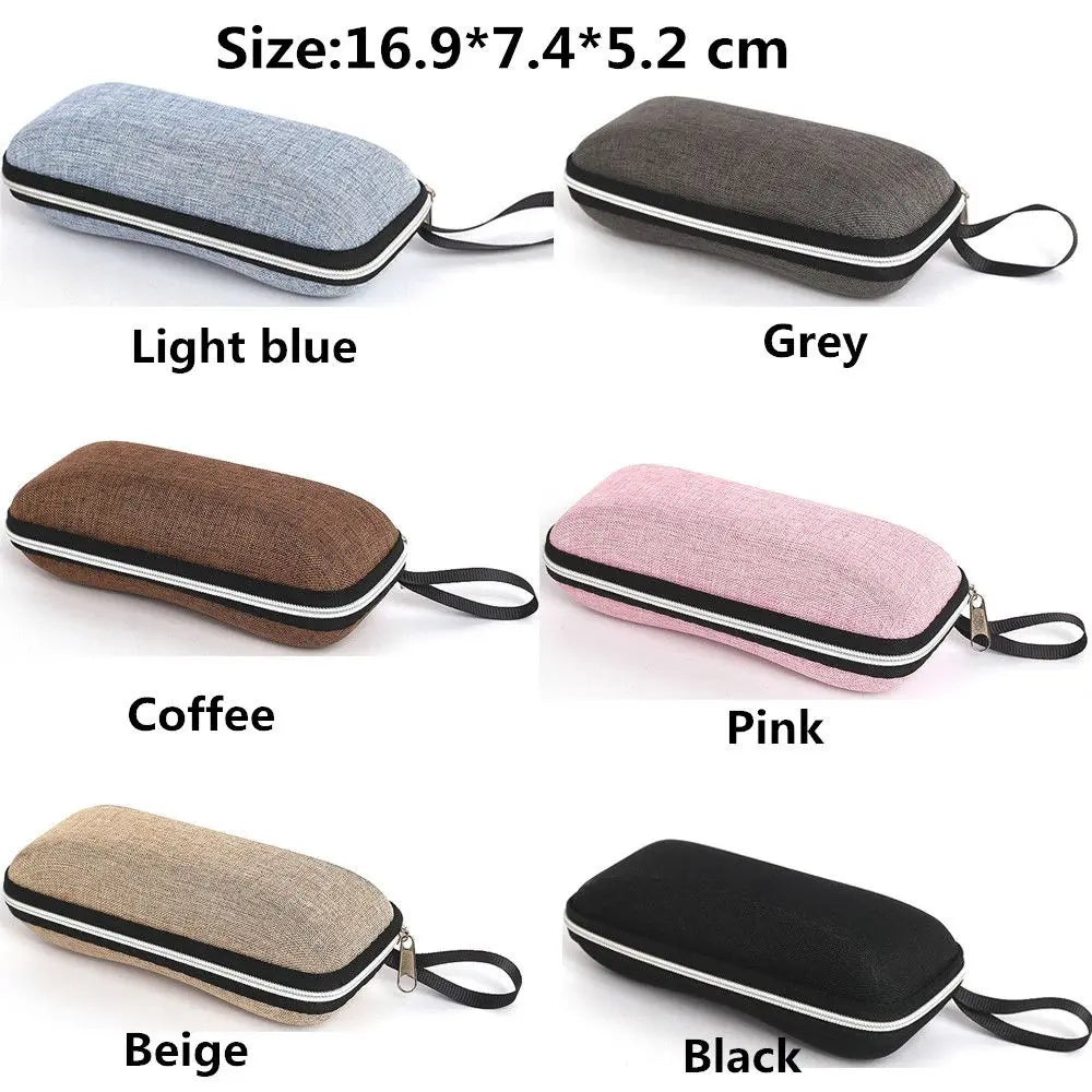 Vintage Zipper Portable Eyeglasses Case – Hard EVA Glasses Box Eyeglasses Case SWANS