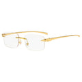 TOYEARN Vintage Rimless Square Sunglasses UV400 Women Men Rimless Sunglasses SWANS Clear as the picture
