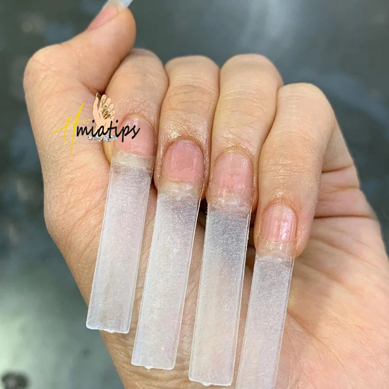 500pcs 2XL Flat Square No C Curve Half Cover Acrylic Nail Tips Acrylic Nail Tips SWANS