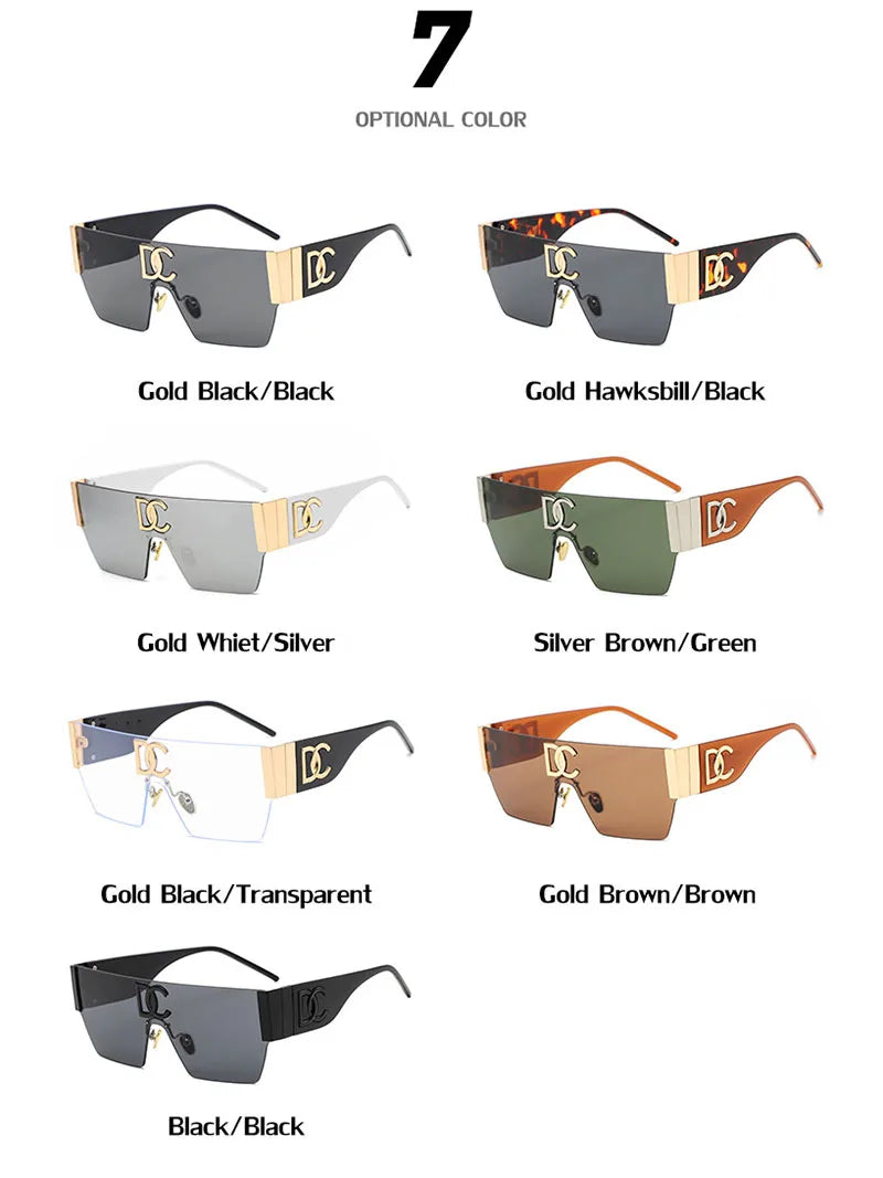 TOYEARN Rimless Square Sunglasses UV400 – Men & Women Fashion Sunglasses SWANS