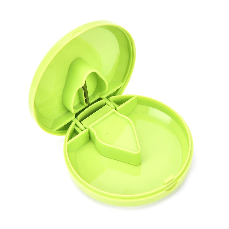 Portable Mini Pill Cutter Splitter with Storage Case Pill Cutter Organizer SWANS as pic