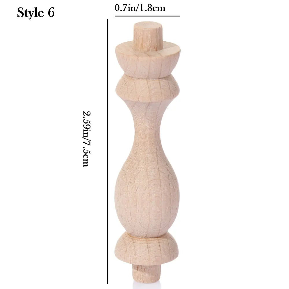 Vintage Wood Carved Furniture Leg – European Cabinet Foot Wood Furniture Leg SWANS 6