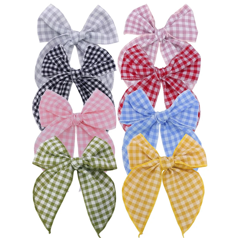 Handmade Linen Bow Hair Clips – Baby Girls & Women Bow Hair Clip SWANS