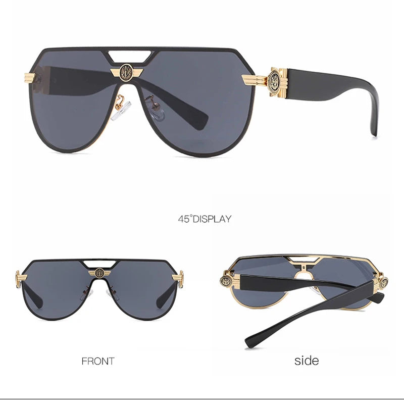 TOYEARN Rimless Pilot Sunglasses UV400 Gradient Lens Unisex Pilot Sunglasses SWANS