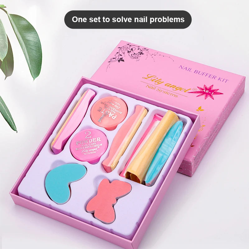 YIBER Nail Buffer Manicure Set – Polishing Blocks & Buffing Wax Nail Manicure Set SWANS