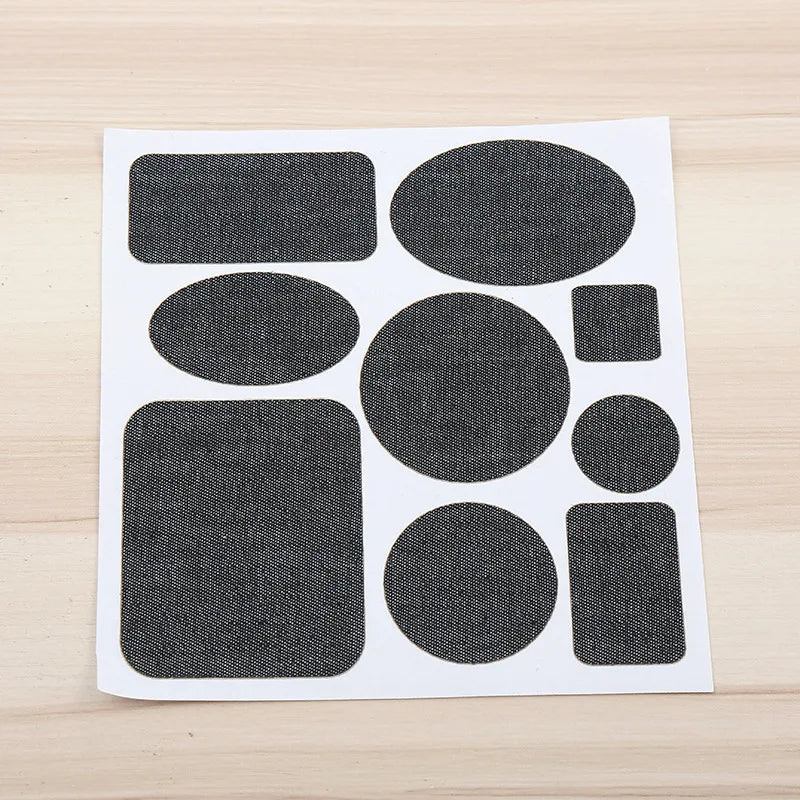 Self-Adhesive Iron-On Denim Patches – DIY Jeans Clothing Repair Iron-On Fabric Patches SWANS Black