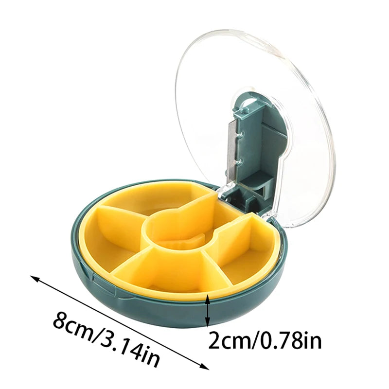 Portable Mini Pill Cutter Splitter with Storage Case Pill Cutter Organizer SWANS