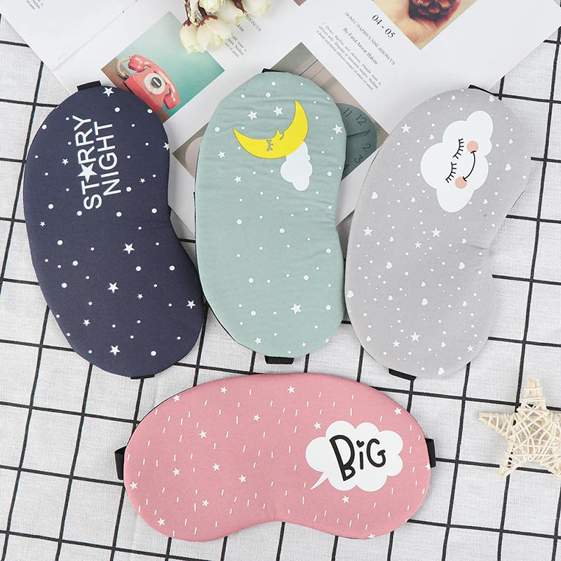 Cartoon Sleep Mask – Light Blocking Eye Cover for Travel Sleep Eye Mask SWANS