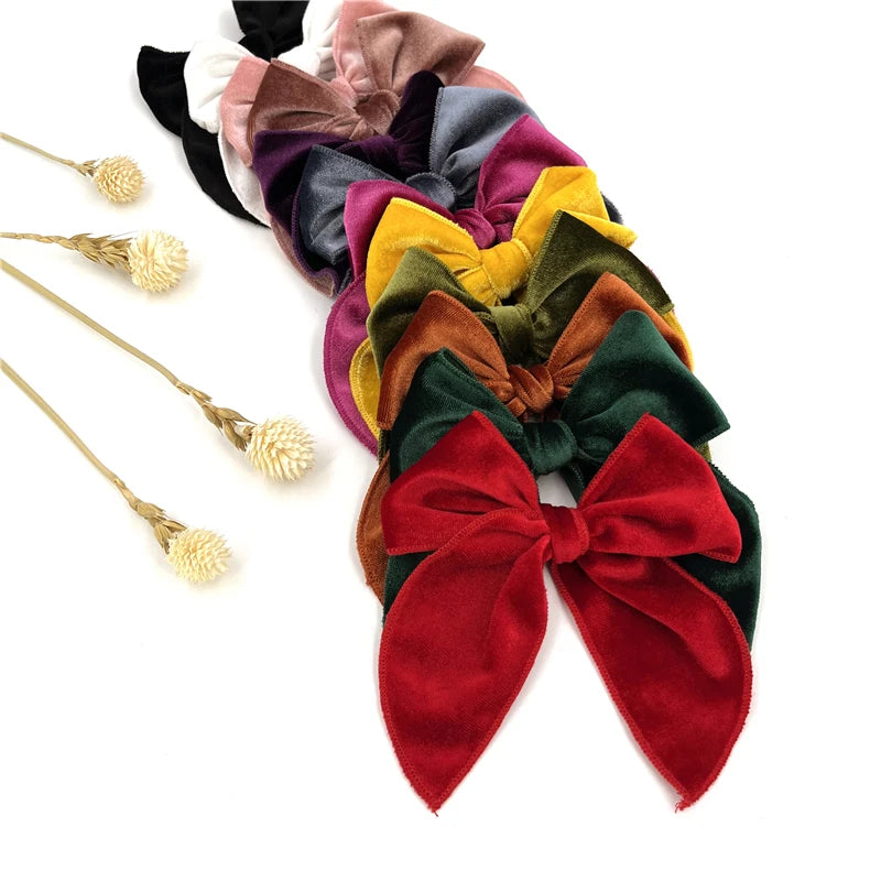 Handmade Linen Bow Hair Clips – Baby Girls & Women Bow Hair Clip SWANS