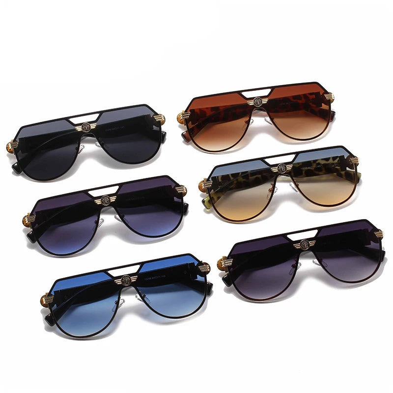 TOYEARN Rimless Pilot Sunglasses UV400 Gradient Lens Unisex Pilot Sunglasses SWANS