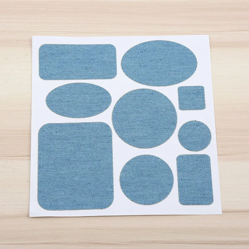 Self-Adhesive Iron-On Denim Patches – DIY Jeans Clothing Repair Iron-On Fabric Patches SWANS Blue