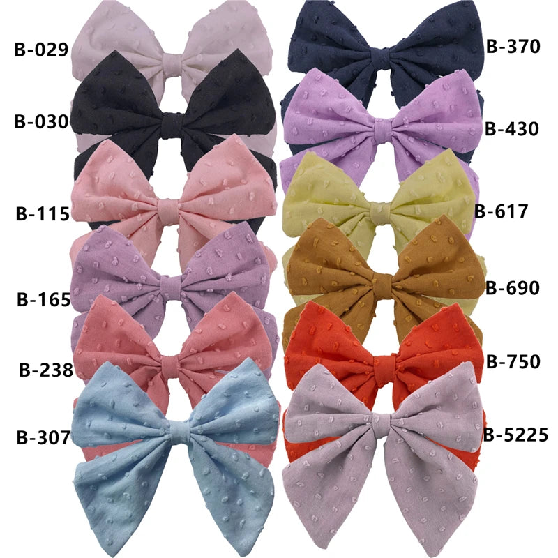 Cotton Linen Large Bow Hair Clips – Sailor Barrettes for Women Hair Bow Barrette SWANS