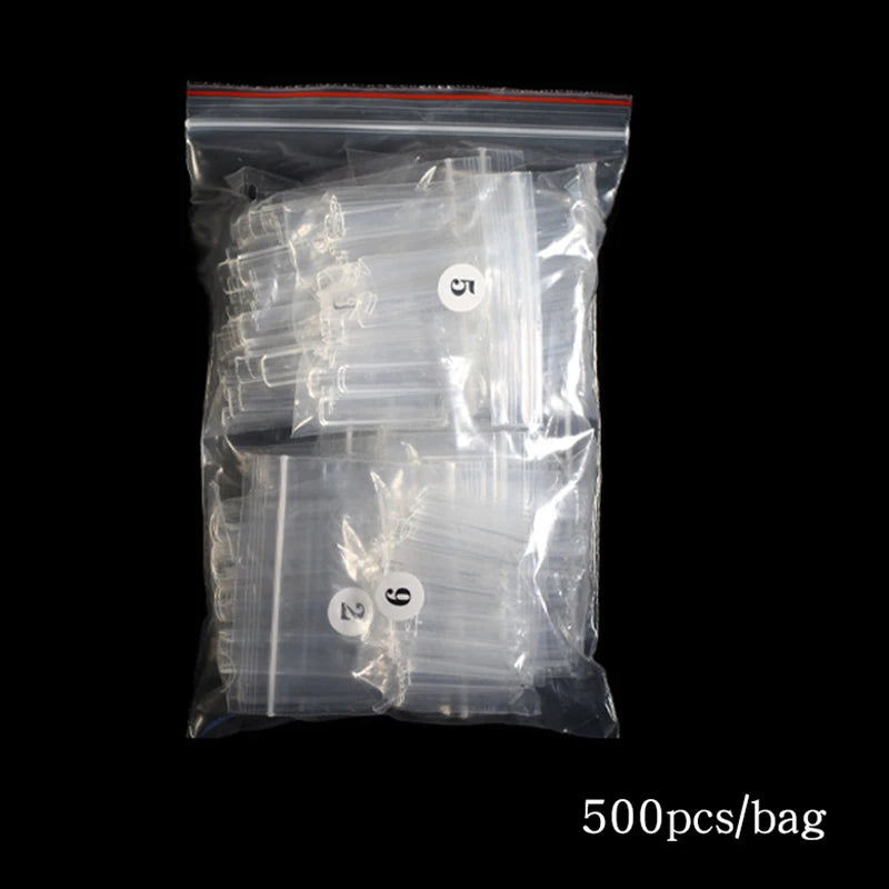 500pcs 2XL Flat Square No C Curve Half Cover Acrylic Nail Tips Acrylic Nail Tips SWANS