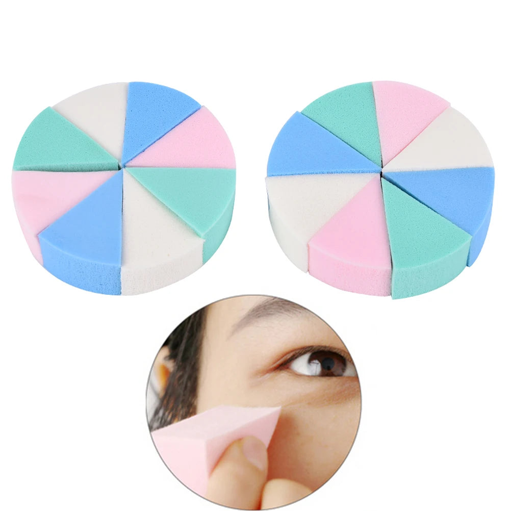 8-Pack Triangle Makeup Sponge Puffs – Soft Face Cleansing Set Makeup Sponge Puff SWANS Default Title