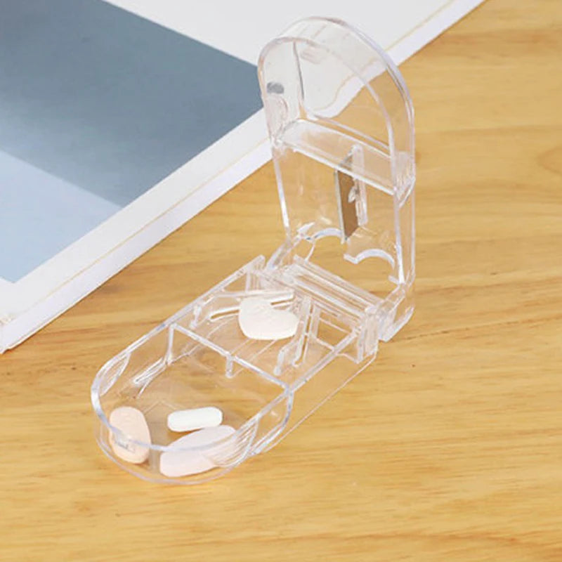 Mini Portable Pill Cutter & Storage Case – Stainless Blade Pill Cutter & Case SWANS Default Title