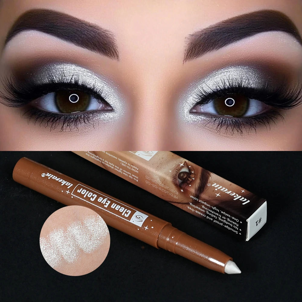 Lakerain Glitter Shimmer Eyeshadow Pencil – 12 Colors, Waterproof Eyeshadow Pencil SWANS
