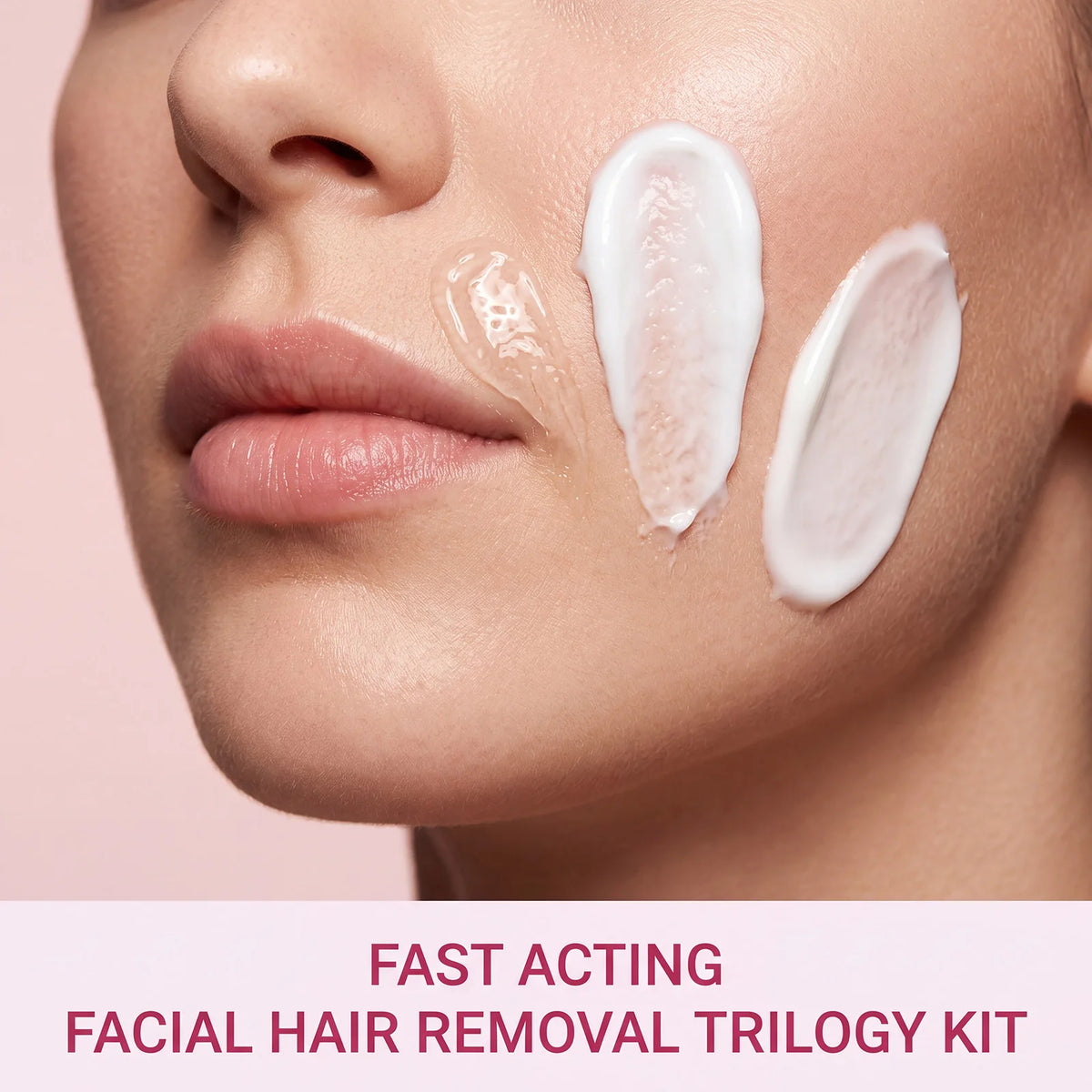 3-Step Facial Hair Removal Kit – Depilatory Cream & Lotion Set Hair Removal Cream Set SWANS