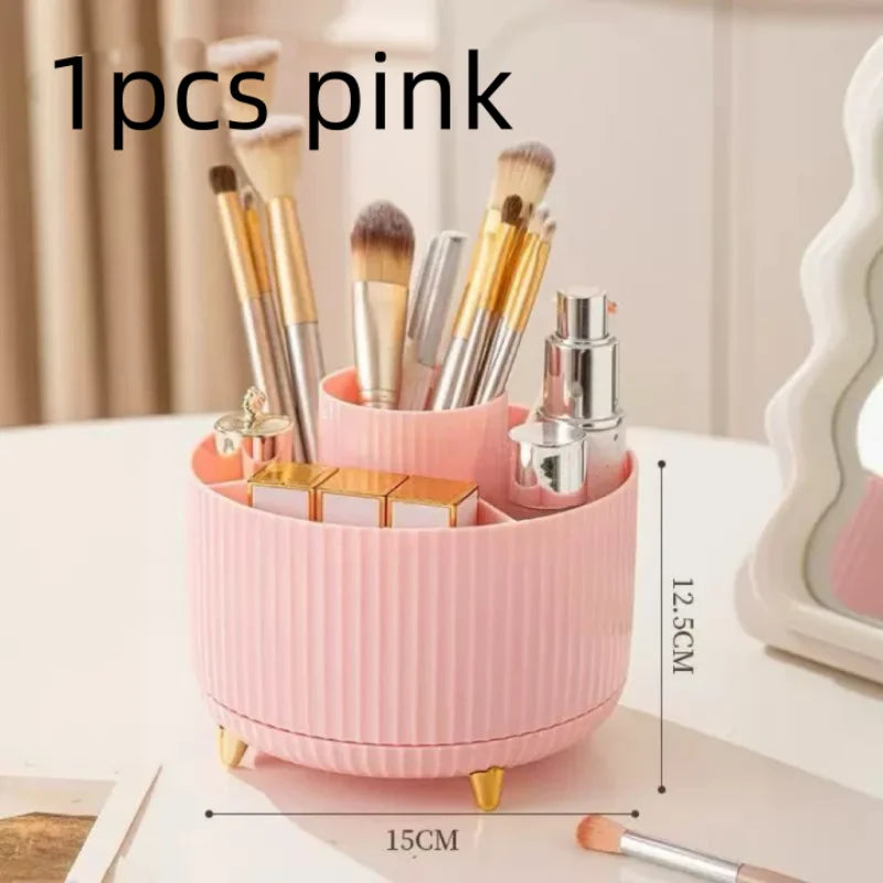 SWANS 360° Rotating Makeup Organizer – Acrylic Brush Holder Makeup Organizer SWANS 1pcs pink