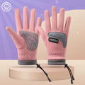 Kids Winter Cycling Gloves Anti-Slip Fleece Lined Boys Girls Kids Winter Gloves SWANS Pink L(9-13 years)