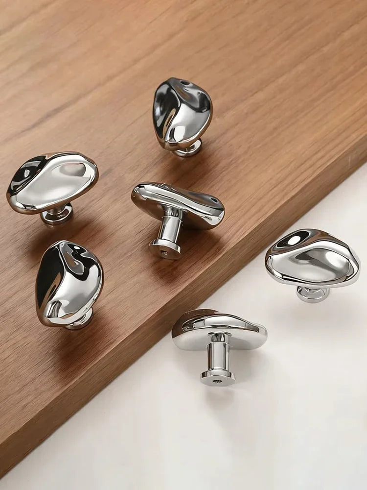 XMSJ Silver Cabinet Handle – Modern Minimalist Drawer Pull Cabinet Drawer Pull SWANS