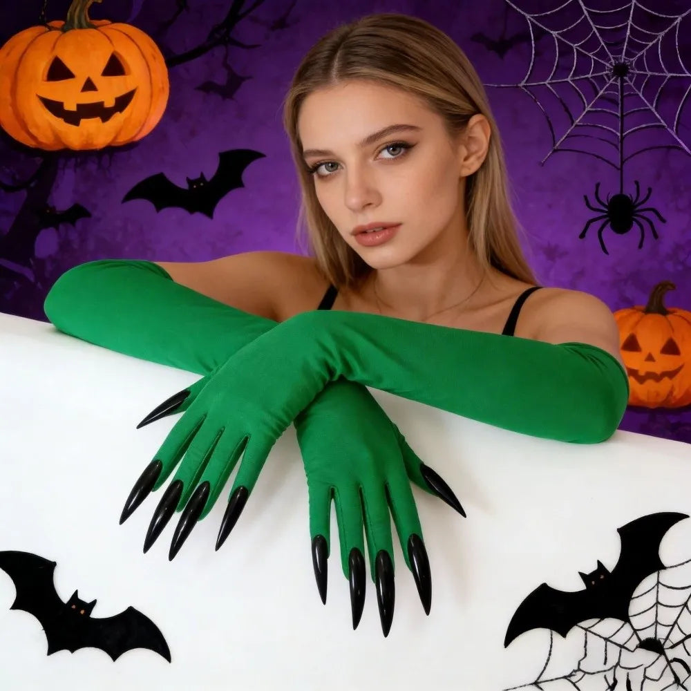 Halloween Ghost Claw Gloves – Long Nail Cosplay Opera Gloves Costume Gloves SWANS