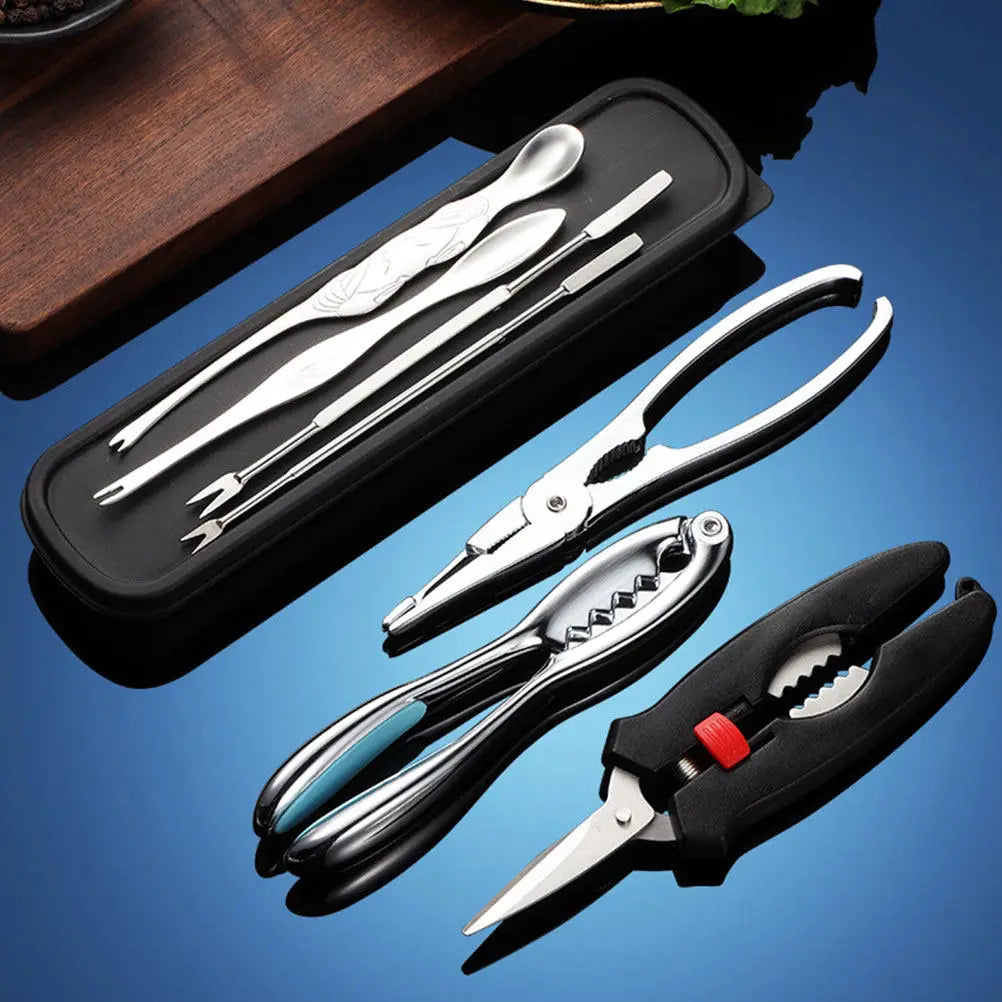 ROSENICE Crab Scissors & Seafood Tools Kit – 3-Piece Set Seafood Eating Tools SWANS