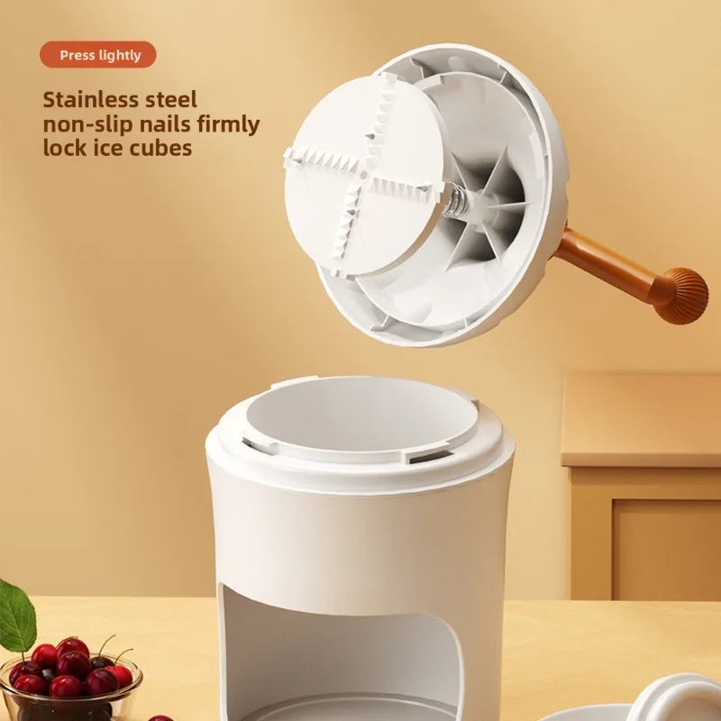 SWANS Hand Crank Ice Shaver – Manual Snow Cone Maker Manual Ice Shaver SWANS