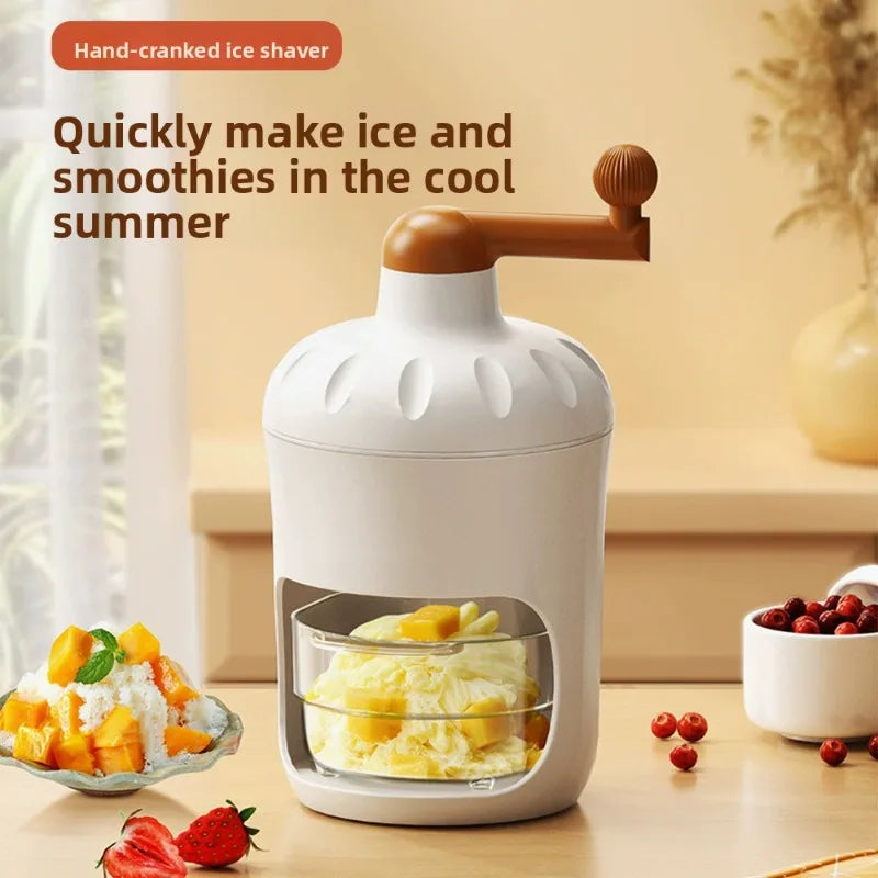 SWANS Hand Crank Ice Shaver – Manual Snow Cone Maker Manual Ice Shaver SWANS