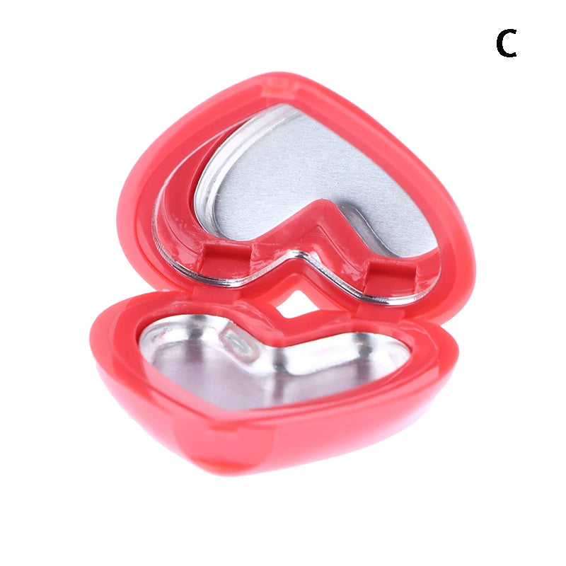 Heart Shape Refillable Makeup Palette Case with Mirror Makeup Palette Case SWANS Rose color