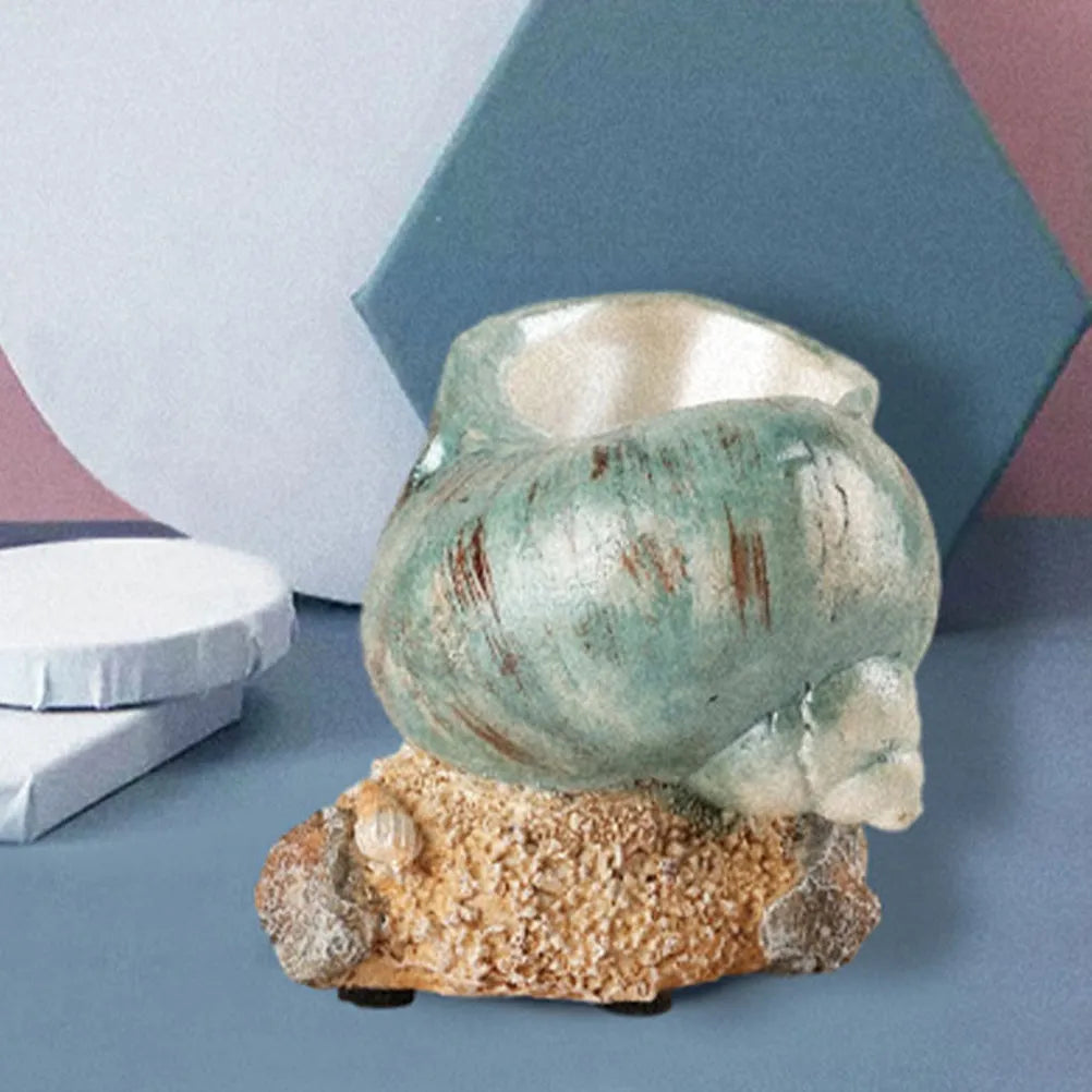 Extra Large Resin Seashell Statue – Coastal Ocean Home Decor Resin Shell Figurine SWANS