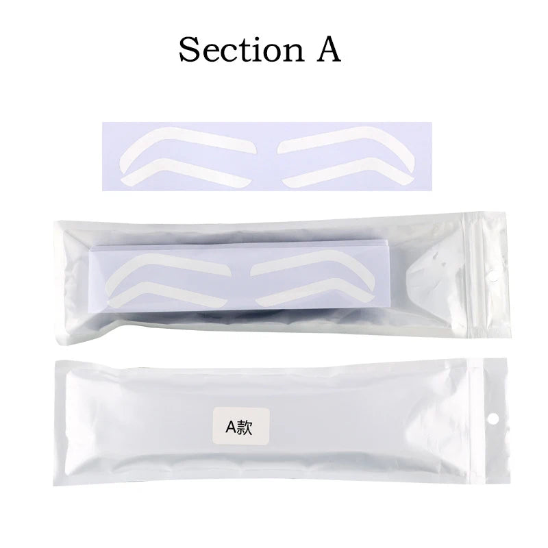 50-Pack Disposable Eyebrow Stencils – Airbrush Shaping Stickers Eyebrow Stencil Stickers SWANS A
