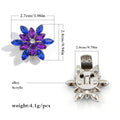 Rhinestone Snowflake Shoe Clips – Removable Charm Buckle Pair Shoe Clip Charm SWANS Blue Purple Silver
